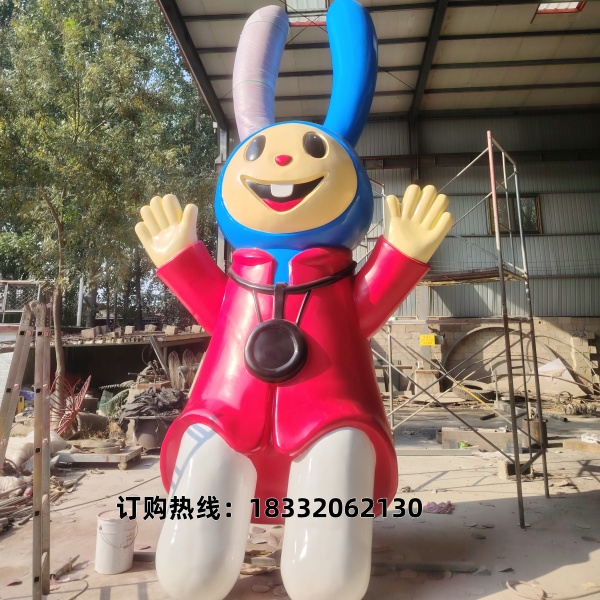 卡兔子不銹鋼雕塑